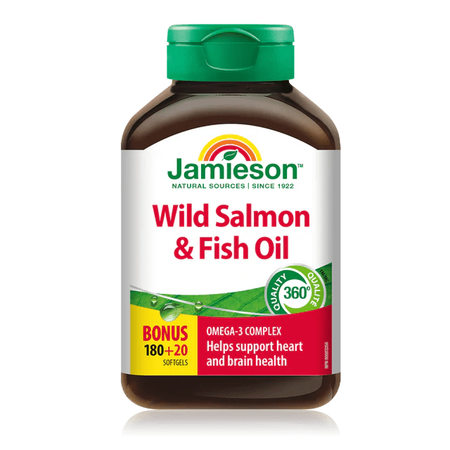 Jamieson wild salmon and fish oil 180+20 softgels - Okotoks HC Pharmacy