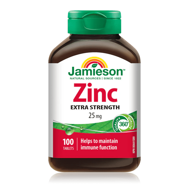 Jamieson zinc extra strength 25mg 100 tablets - Okotoks HC Pharmacy