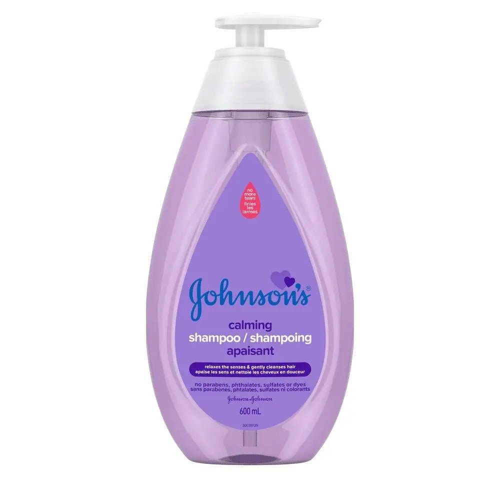 Johnson's calming shampoo bottle on a white background - okotoks hc pharmacy