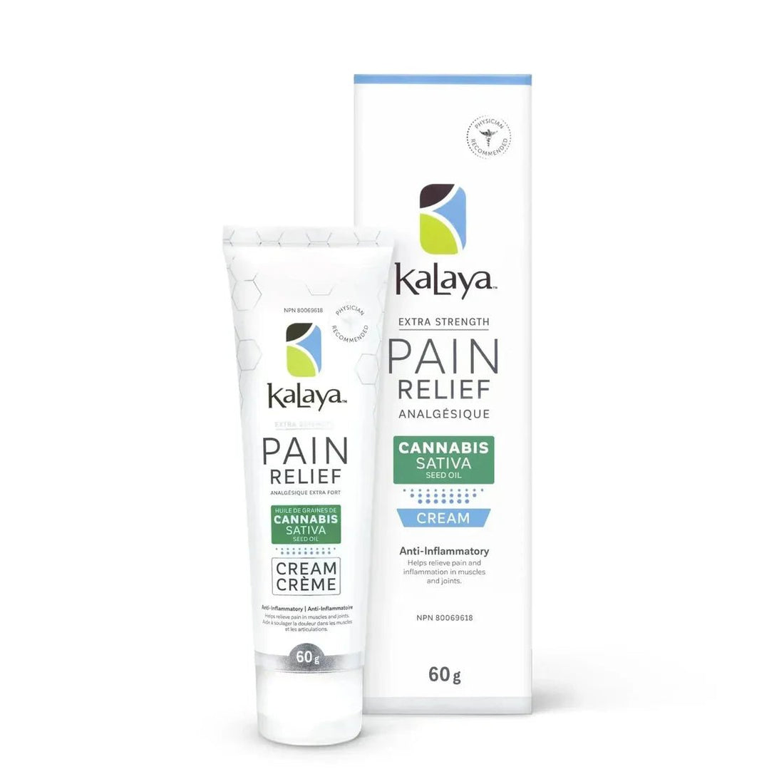 Kalaya Pain Relief Cream packaging on a white background - okotoks hc pharmacy