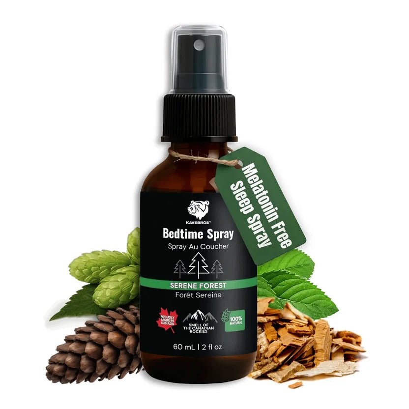 Bedtime spray bottle with natural elements on a white background. - okotoks hc pharmacy