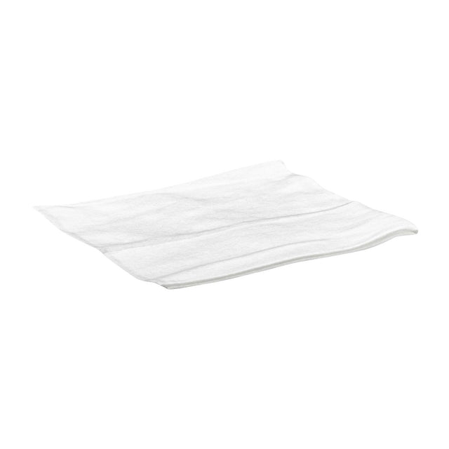 White rectangular washcloth on a white background - okotoks hc pharmacy