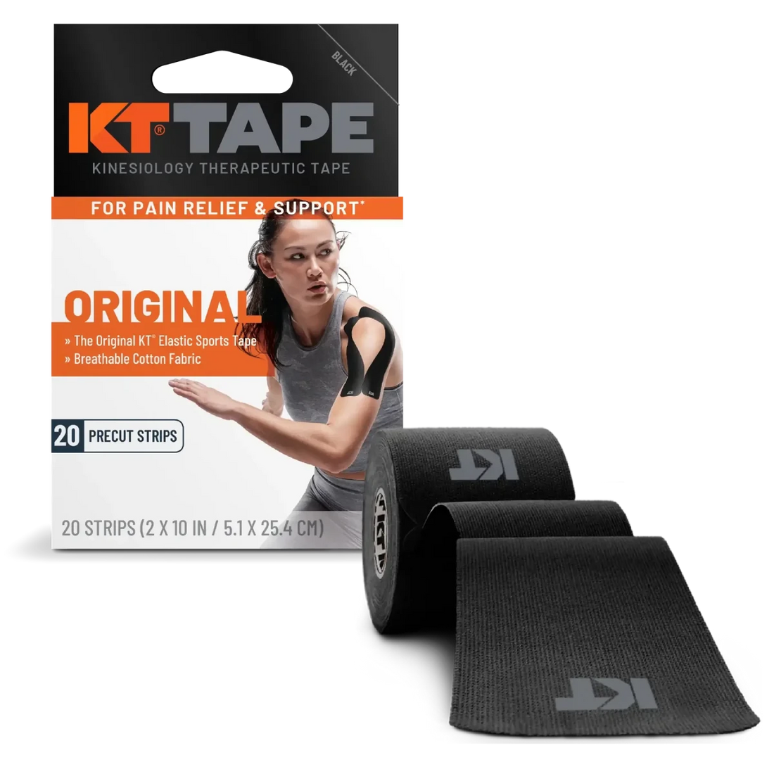 KT Tape Original Cotton Elastic Sports Tape black - okotoks hc pharmacy