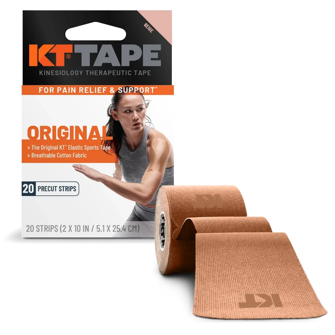 KT Tape Original Cotton Elastic Sports Tape beige - okotoks hc pharmacy