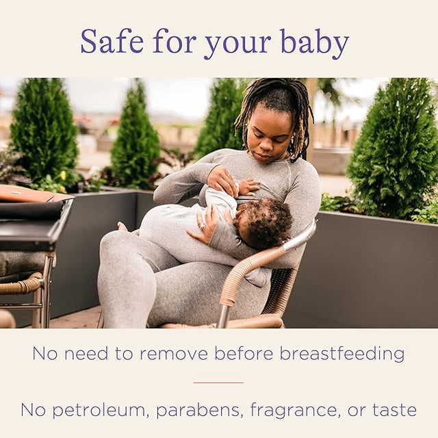 Woman breastfeeding a baby outdoors with text about product safety for babies. - okotoks hc pharmacy