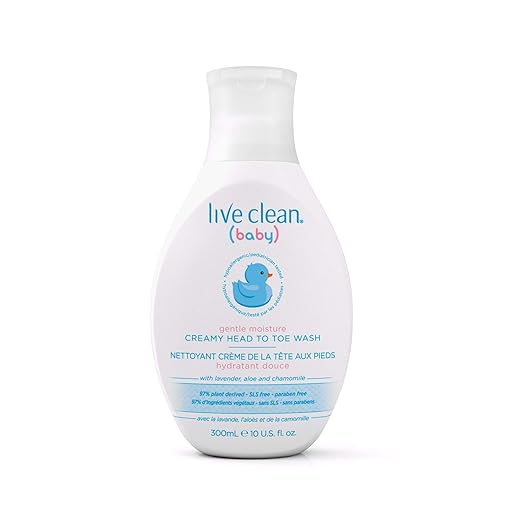 Bottle of live clean baby cream on a white background - okotoks hc pharmacy