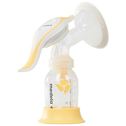 Medela manual breast pump on a white background - okotoks hc pharmacy