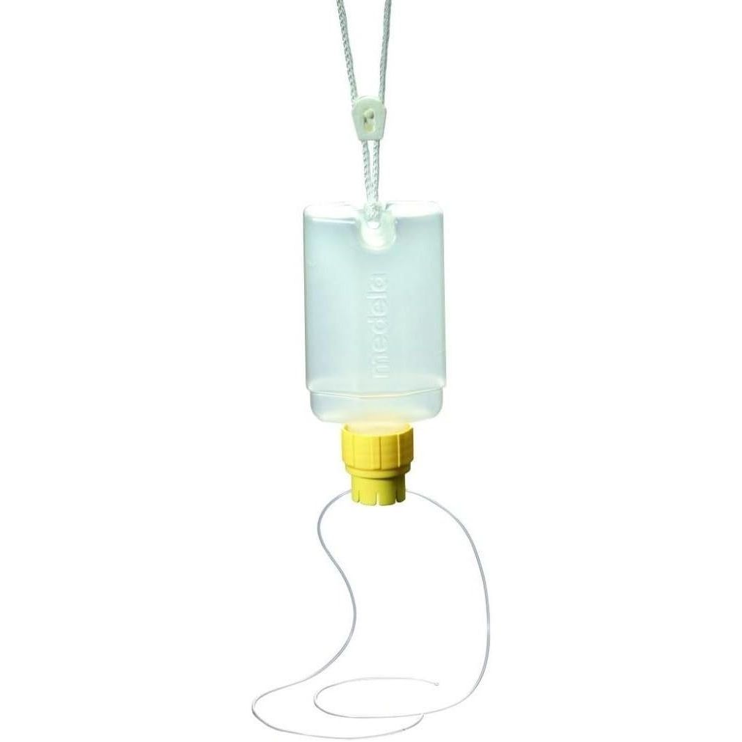 Clear bottle with yellow cap and white rope on a white background - okotoks hc pharmacy