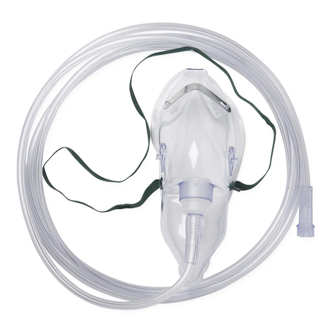 Nebulizer mask with clear tubing on a white background - okotoks hc pharmacy