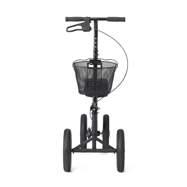 Black scooter with basket on a white background - okotoks hc pharmacy