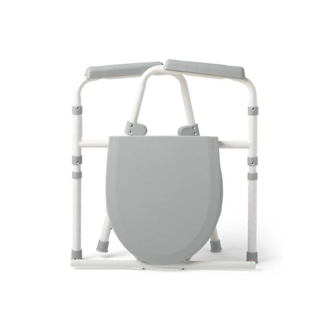 Gray toilet seat with a frame on a white background - okotoks hc pharmacy