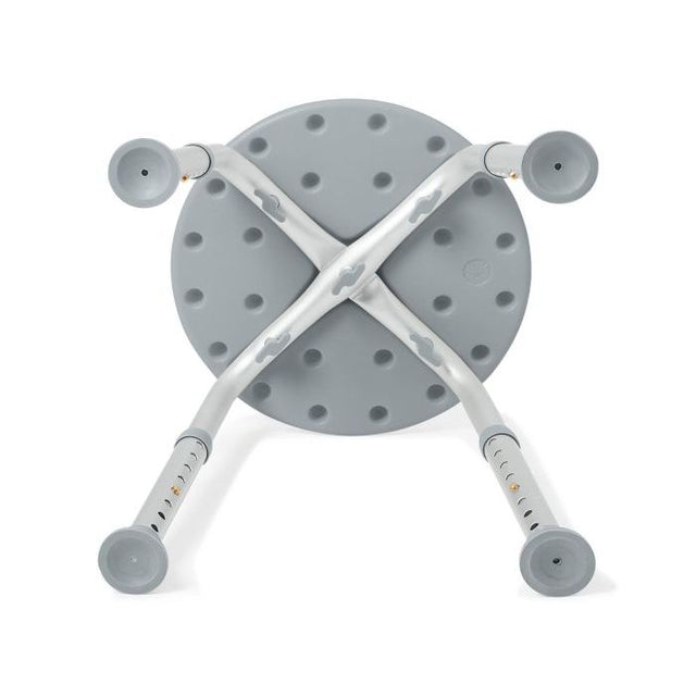 Gray and white chair with a unique design on a white background - okotoks hc pharmacy