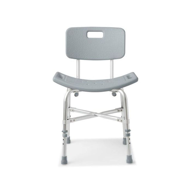 Gray shower chair with backrest on a white background - okotoks hc pharmacy