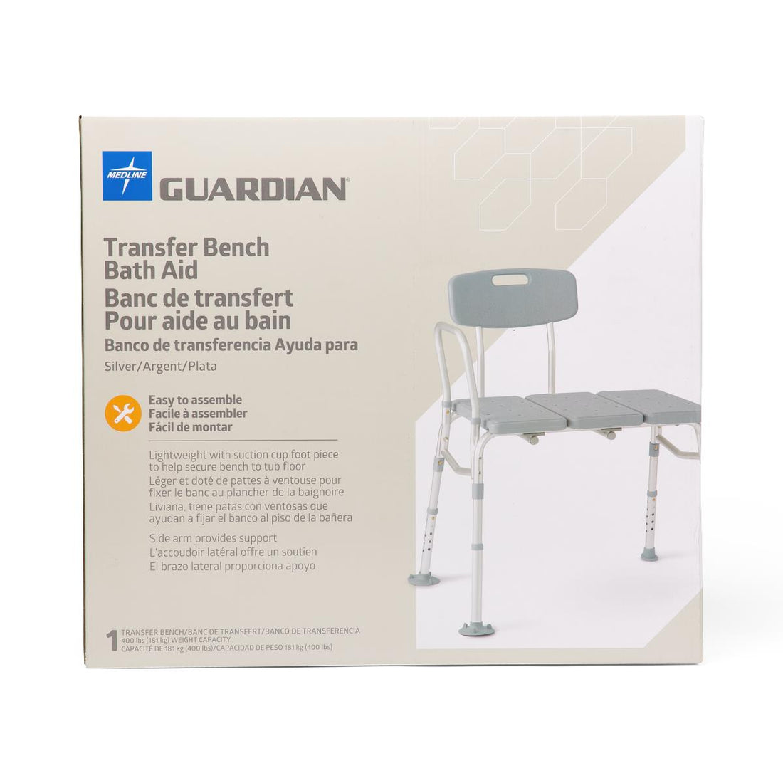 Guardian Transfer Bench Bath Aid packaging on a white background - okotoks hc pharmacy