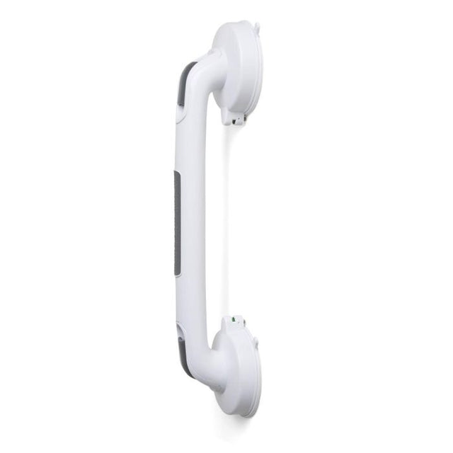 White and gray grab bar on a white background - okotoks hc pharmacy
