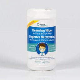 Container of cleansing wipes with a label on a white background - okotoks hc pharmacy