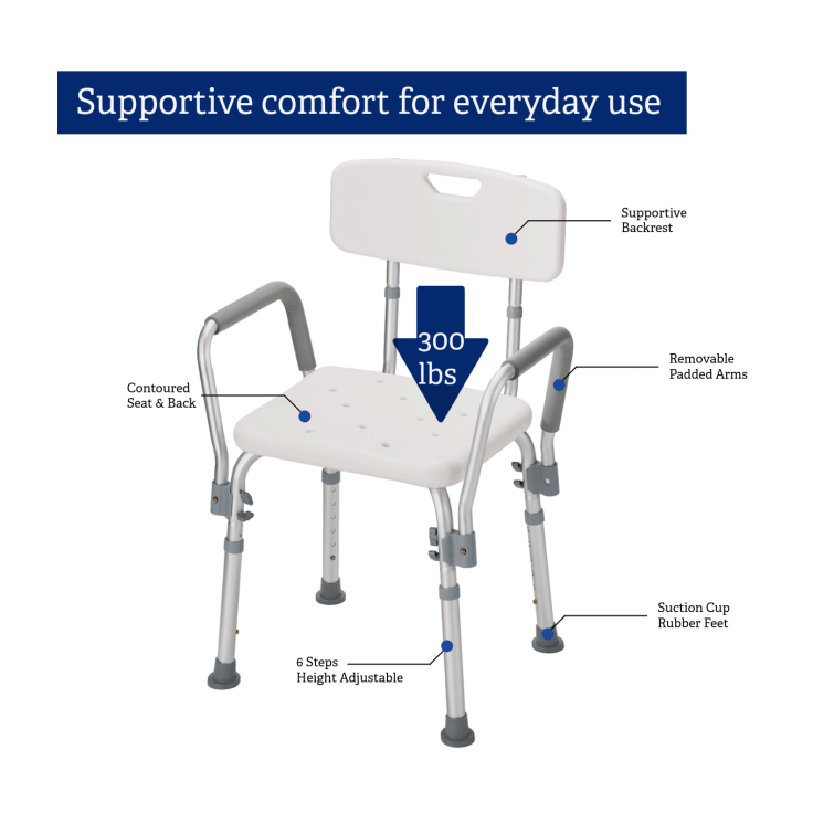 MOBB Bath Chair with Back and Arms MHBBA - okotoks hc pharmacy