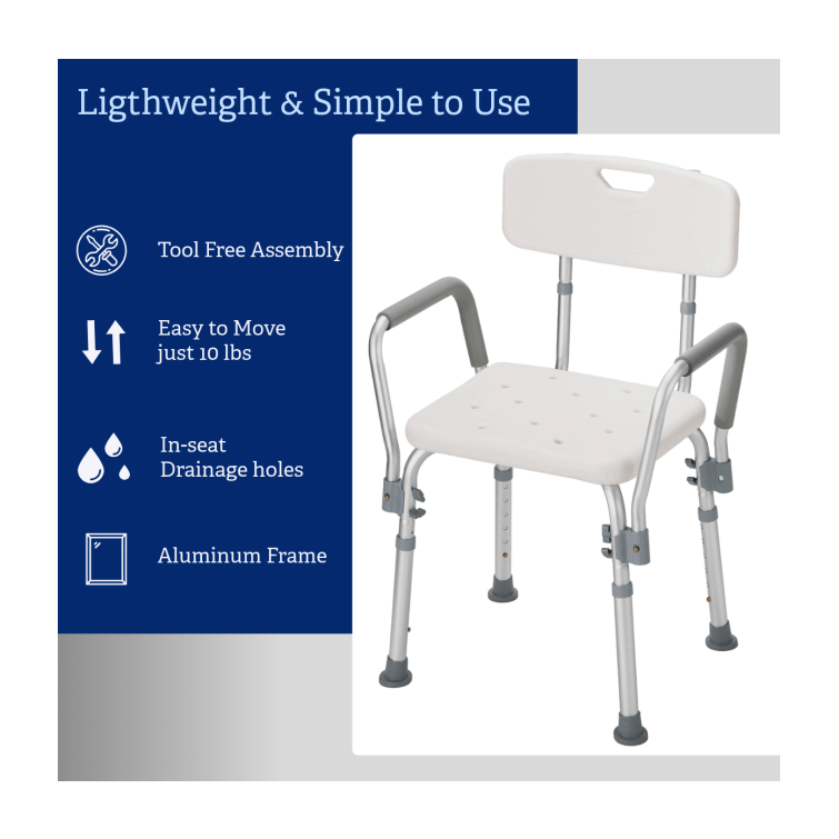 MOBB Bath Chair with Back and Arms MHBBA - okotoks hc pharmacy