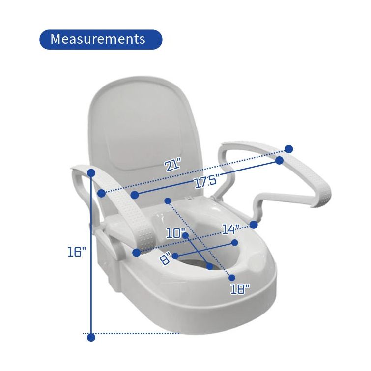 Mobb Raised Toilet Seat with Arms 2,4,6 with arms - Okotoks HC Pharmacy