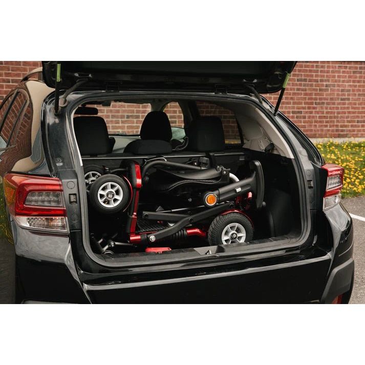 MOVO Brio+ 4 Wheel Folding Mobility Scooter - Red - okotoks hc pharmacy