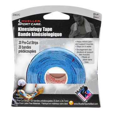Mueller Kinesiology Tape - 20 Pre-Cut I-Strips blue - okotoks hc pharmacy