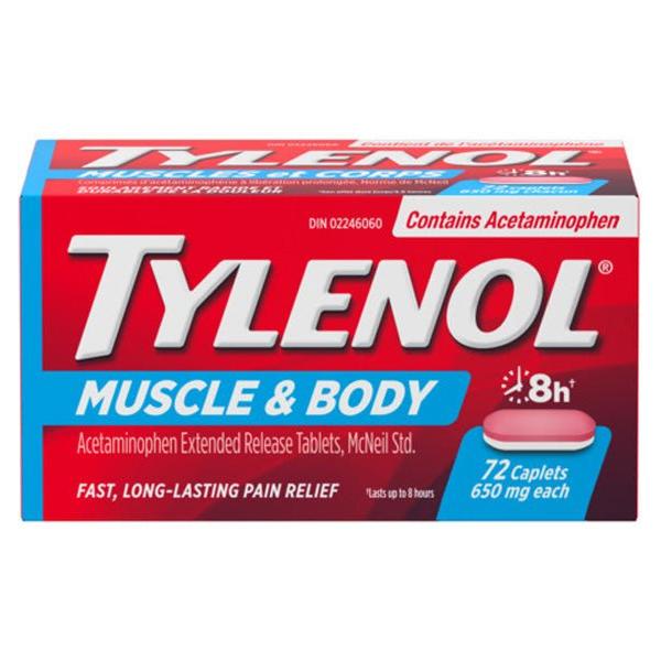 Tylenol Muscle & Body Pain caplets 650mg 72 Count - #shop_name