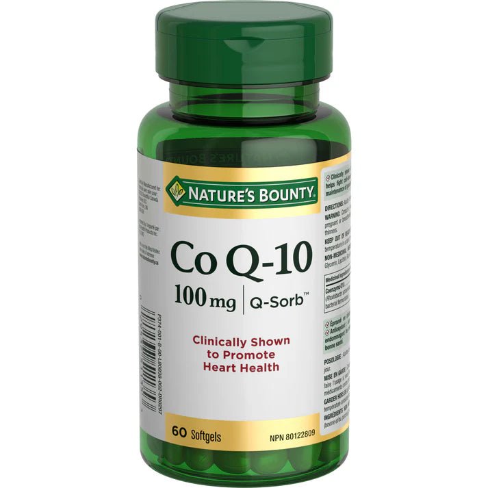Nature's Bounty Co Q-10 supplement bottle on a white background - okotoks hc pharmacy