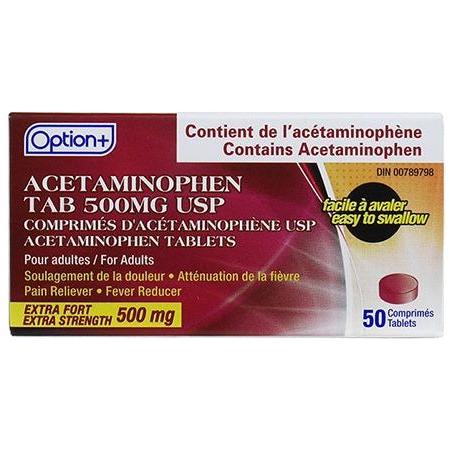 Option+ Acetaminophen Extra Strength 500mg Tablets - #shop_name