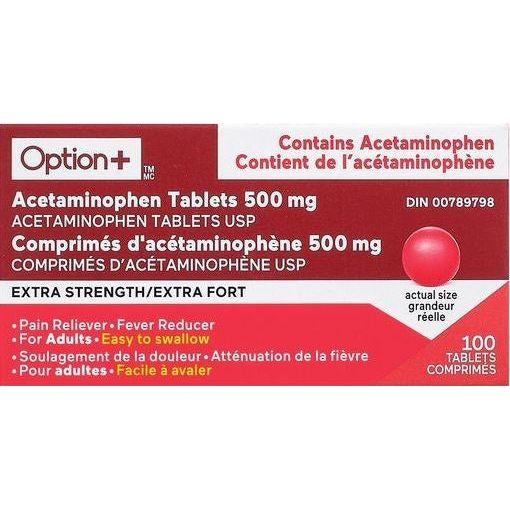 Option+ Acetaminophen Extra Strength 500mg Tablets - #shop_name