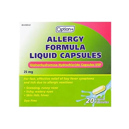 Option+ Allergy Liquid Capsule 25MG 20 - #shop_name