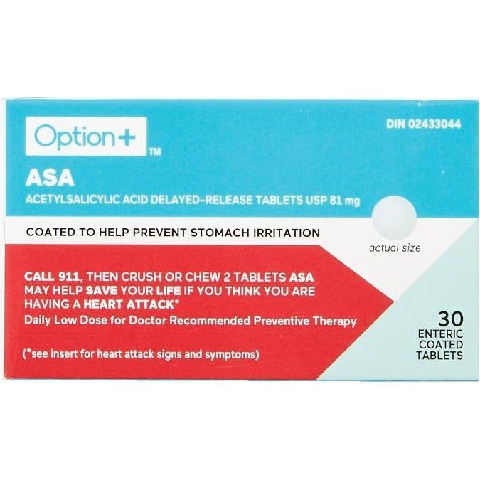 Option+ ASA Coated 81MG 30 - #shop_name