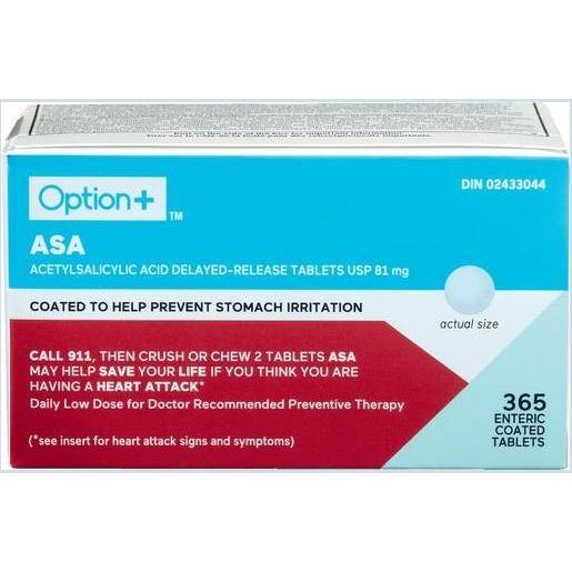 Option+ ASA Coated 81MG 30 - #shop_name