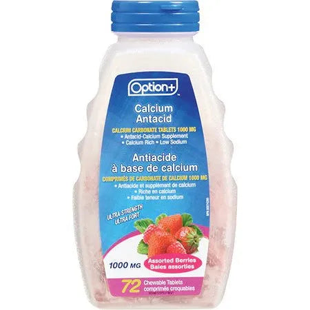 Option+ Calcium Antacid 1000MG Berries 72 - #shop_name