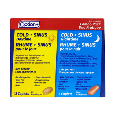 Option+ Cold & Sinus Day & Night 12+6 - Okotoks HC Pharmacy