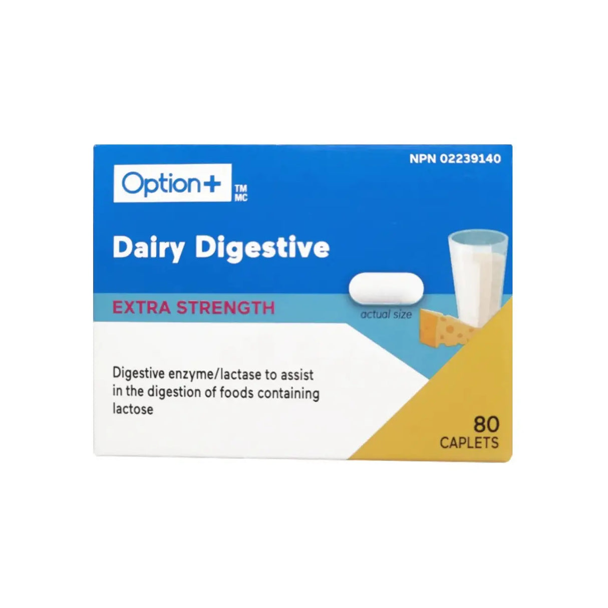 Option+ Dairy Digestive Extra Strength TB 80 - #shop_name