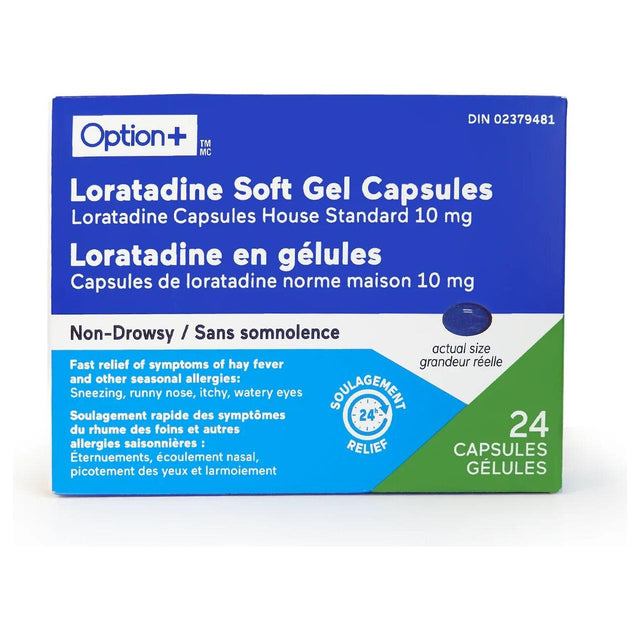 Option+ Loratadine Soft Gel 10MG 24 - #shop_name