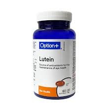 Bottle of Option+ Lutein supplement on a white background - okotoks hc pharmacy