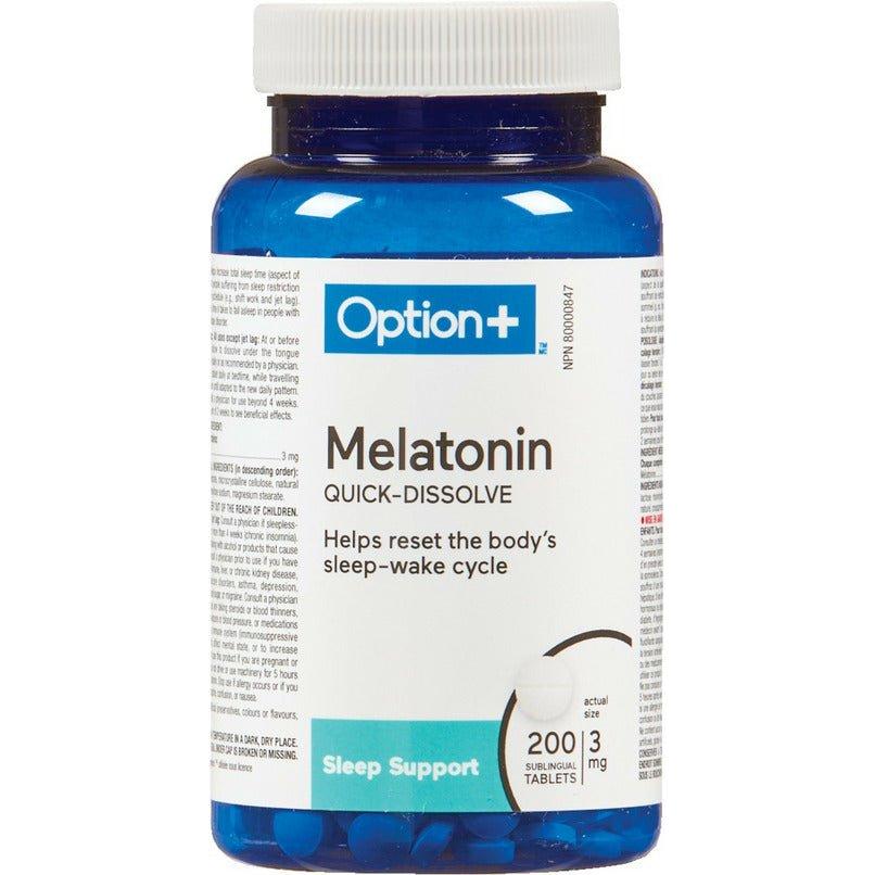 Option+ Melatonin Quick Dissolve TB 3MG 200 - #shop_name