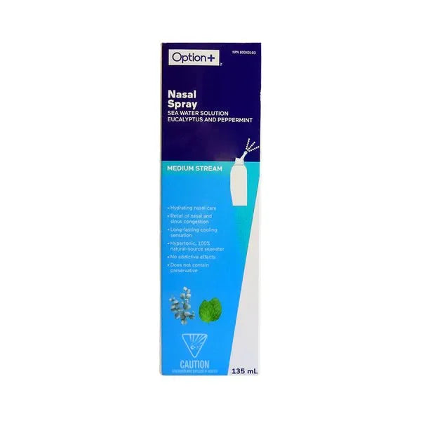 Option+ Nasal Spray Sea Water Eucalyptus 135ML - #shop_name