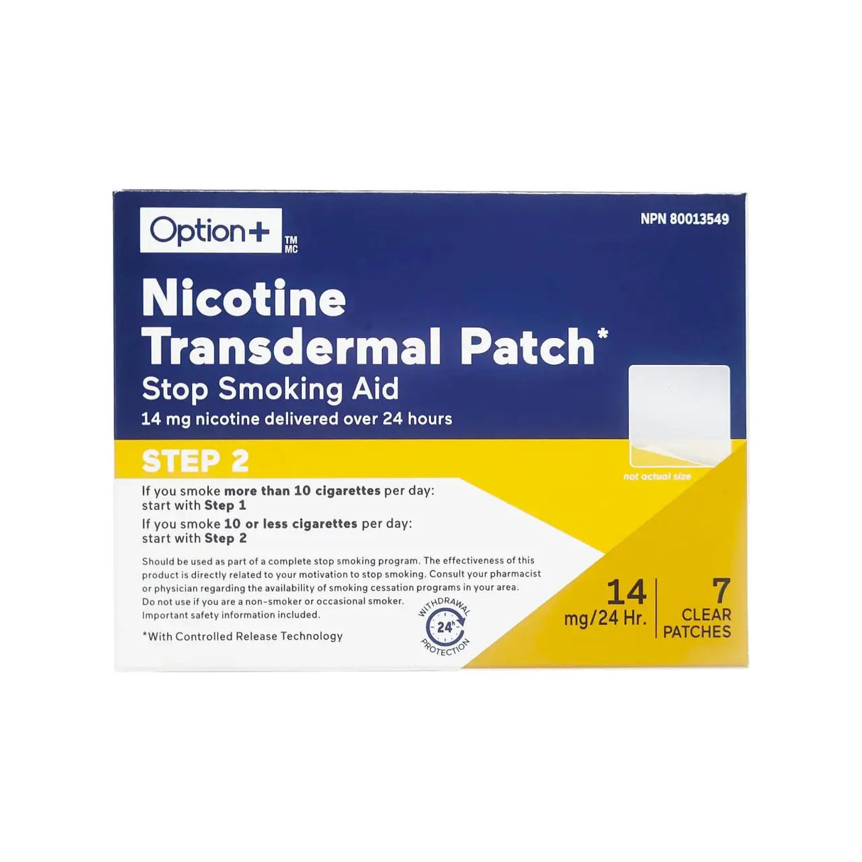 Option+ Nicotine Step 2 Patch Transdermal 14MG 7 - #shop_name