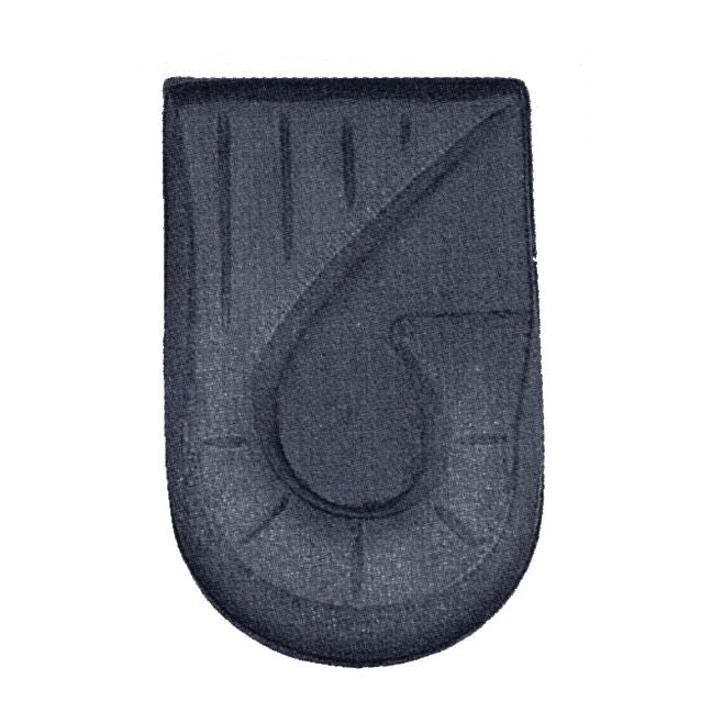 Black rectangular patch with a central circular design on a white background - okotoks hc pharmacy