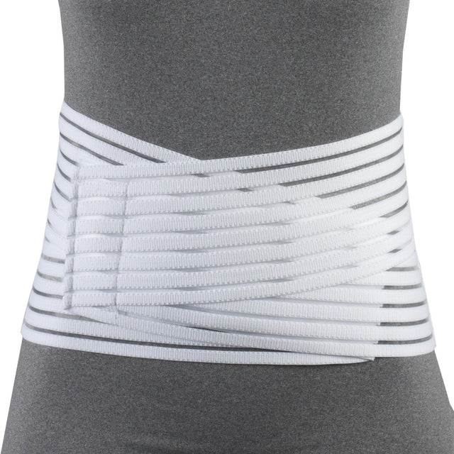 White compression wrap on a gray torso model - okotoks hc pharmacy