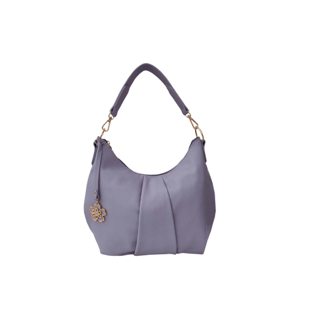 Purple handbag with gold accents on a white background - okotoks hc pharmacy