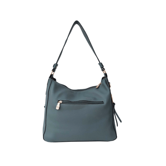 denim shoulder bag with a strap on a white background - okotoks hc pharmacy