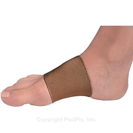 Brown ankle support bandage on a foot against a white background - okotoks hc pharmacy