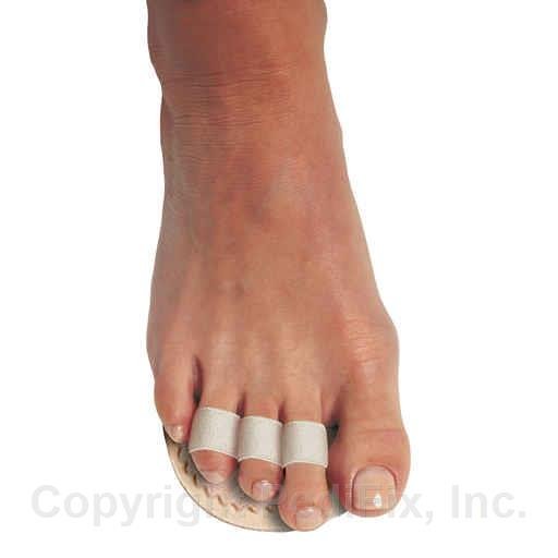 Foot with toe separators on a white background - okotoks hc pharmacy