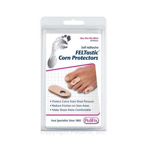 Packaging of FELTastic Corn Protectors with a foot illustration on a white background - okotoks hc pharmacy
