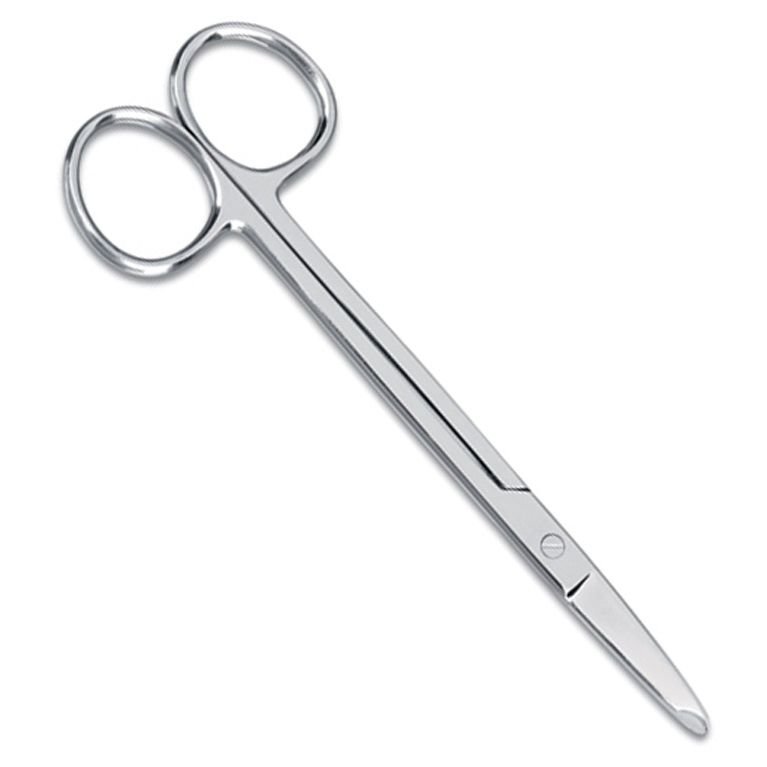Pair of silver scissors on a white background - okotoks hc pharmacy