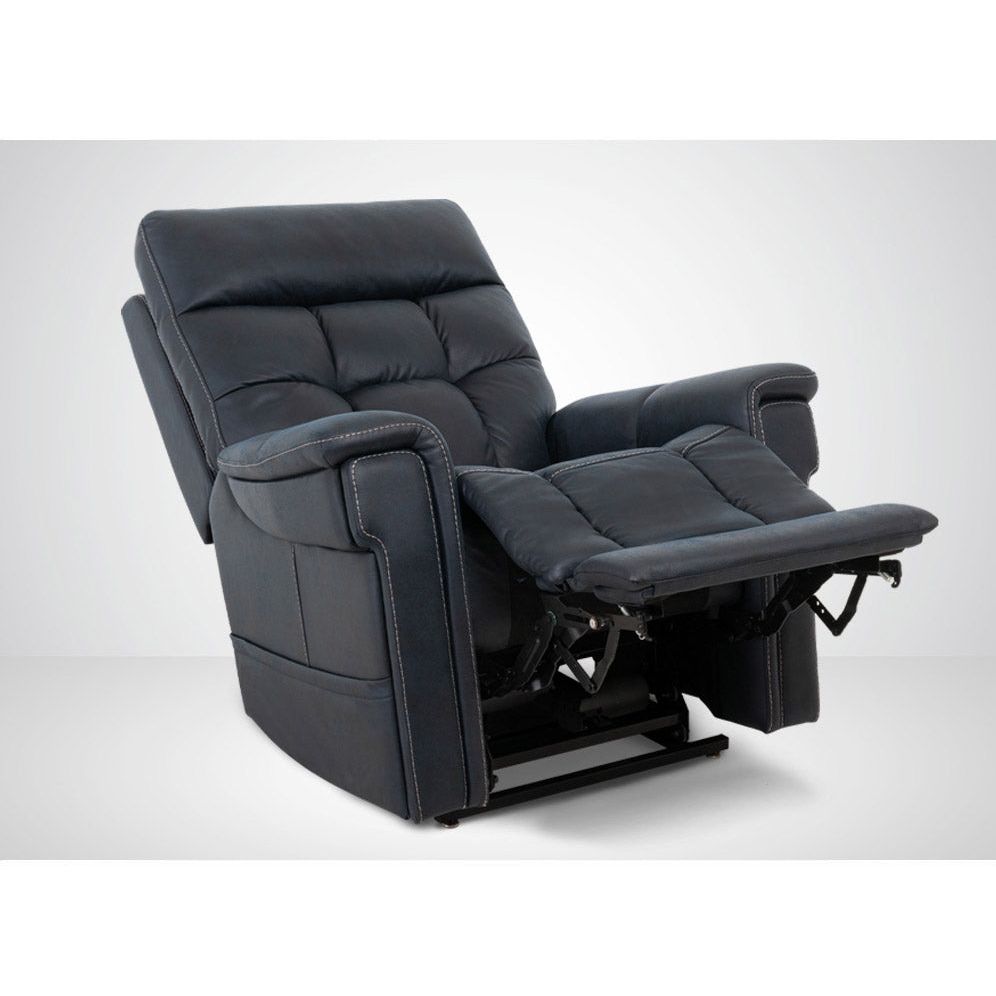 Black recliner chair with remote control on a white background - okotoks hc pharmacy