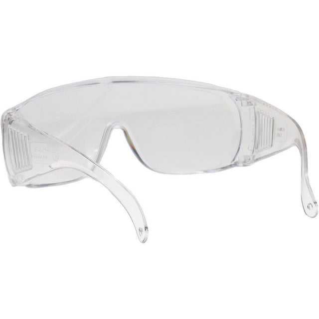 Clear safety goggles on a white background - okotoks hc pharmacy